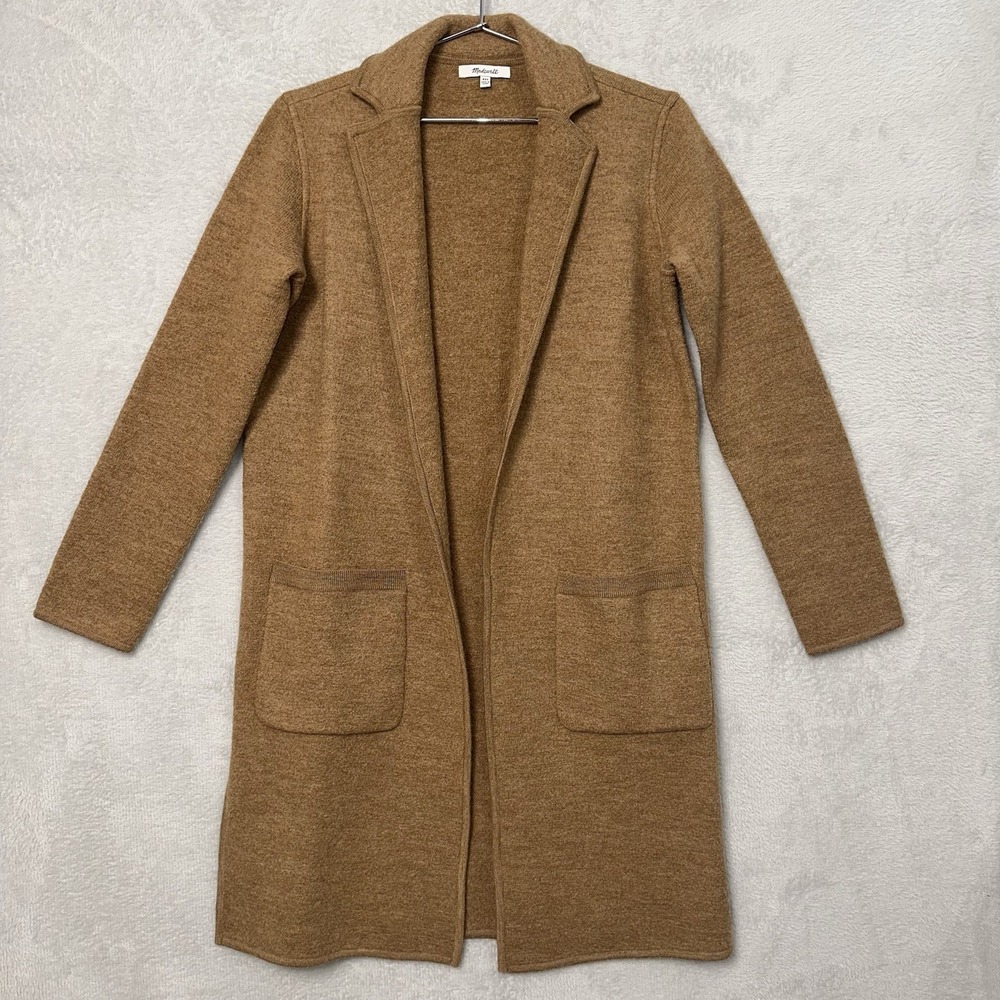 Madewell Camden Sweater Coat 100% Merino Wool Pockets Timeless XXS Oversized